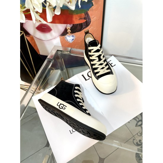 2023.09.29 P Women's 290 UGG Overseas Edition McQueen Same Style Men's and Women's Lovers' Casual Snow Boots with 100% Sheep Leather Inner Lining for warmth, moisture resistance, sweat absorption, thickened sole, and more comfortable Upper: Sheep Leather 