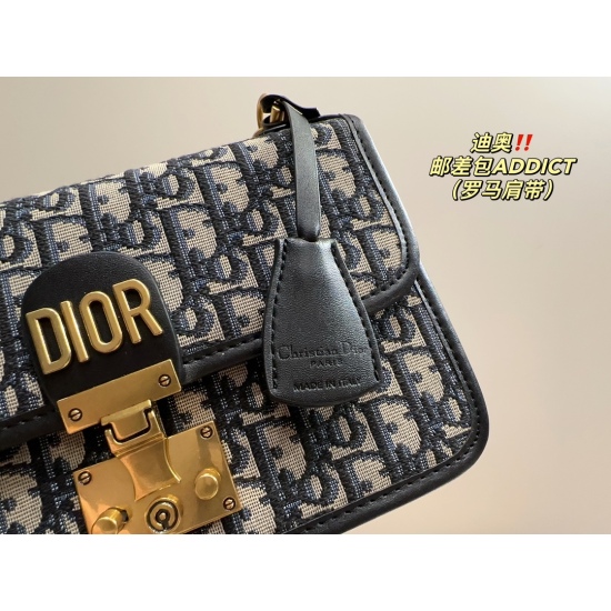 2023.10.07 P175 box matching ⚠️ Size 24.15 Dior Postman Bag ADDICT (Shoulder Strap Style) Toto Treasure Bag is irresistible and essential for daily travel and home use