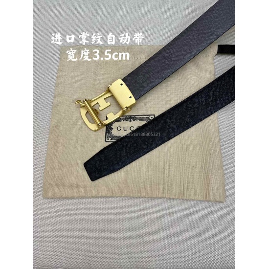 August 7th, 2023, Gucci! 3.5cm imported palm pattern automatic belt imported cowhide fabric showcases the current popular craftsmanship - dynamic design spirit.