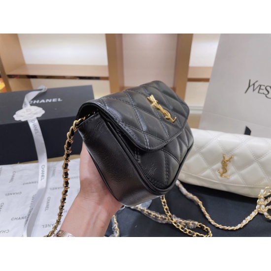 On October 18, 2023, P250 counter gift box packaging YSL Saint Laurent chain bag counter quality hardware glossy diamond grid double row embroidery high-end and fashionable calf leather fabric is truly a beloved bag ❤️   Size 20 12