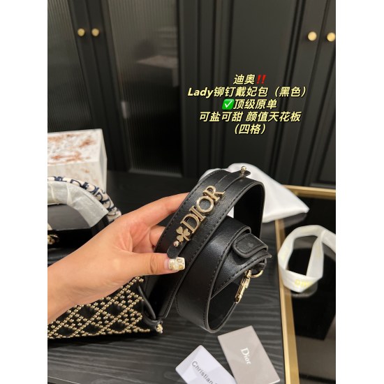 2023.10.07 Four grid P280 folding box ⚠️ Size 20.18 Three grid P275 folding box ⚠️ Size 17.15 Dior Rivet Princess Bag ✅ The top-level original order is completely paired with a magical tool, daily commuting, fashionable and classic, and can be easily cont