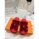 20240414 190. Men's version+10. Hermes ❤️ Male and Female Same Style Spring/Summer New Uncle Sandals with Strength Attacking Internet Celebrity Imported Cowhide ➕ Sheepskin~Casual Versatile Simple Instagram on Xiaohongshu Many internet celebrities are pla