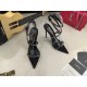 20240403 280 [Saint Laurent] Saint Laurent, Slim Heel Sandals 2023 Early Autumn Counter synchronized with the latest models, YSL, hot diamond decoration, classic and beautiful works, the hottest spring and summer collection, combining temperament, fashion