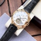 20240408 White Shell 550, Rose Gold 570. 【 Minimalist style, elegant and generous 】 Cartier men's watch with fully automatic mechanical movement, mineral reinforced glass 316L stainless steel case, leather strap, fashionable design, business and leisure s
