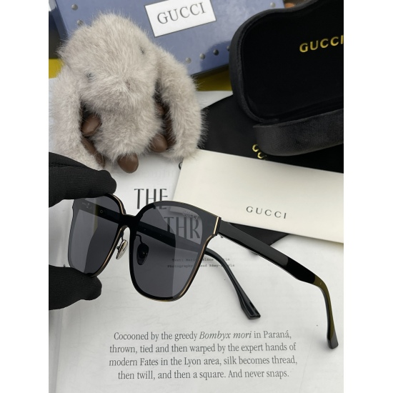 220240401 P135 conjoined mirror GUCCI2024 Spring new integrated mirror large frame sunglasses for both men and women, popular large frame nylon sunglasses for men and women, super stylish and super cool mirror legs with strong brand design sense Nice~~~Mo