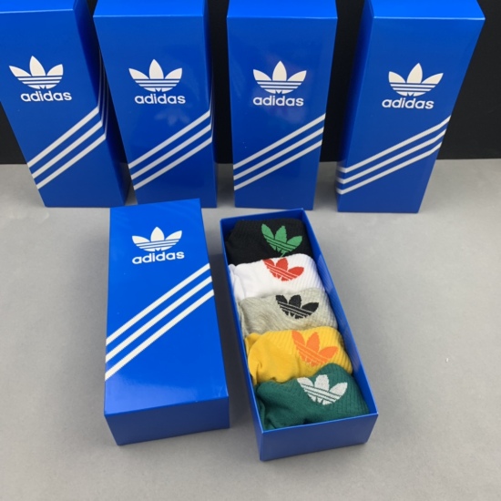 2024.01.22 Adidas (Adidas Clover) counter synchronized new [color] [color] Pure cotton quality [good] Comfortable and breathable [social society] One box of 5 pairs in