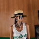 220240401 90Gucci Gucci leather belt style straw hat, thin straw basin hat, easy to carry, high-end customization, head circumference 57cm, its two colors are not available