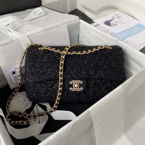 P1000 Chanel ⚛️ CF AS2820 Phantom Twill Soft Cloth 2021 New Edition Incorporating Fashion Show Materials into Handbags, Real Gold Electroplated Hardware, Shining Fashion Chains, Leather Stripes with More Three Dimensional Edges Size: 25.5 * 6.5 * 16cm