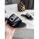 20240414 Chloe's latest cross woven strap Roman slippers are custom-made high-density multi material combination ribbons that are not ordinary canvas 3D CNC waterproof printing logo original private mold high-density rubber foam sole with artificial Goody