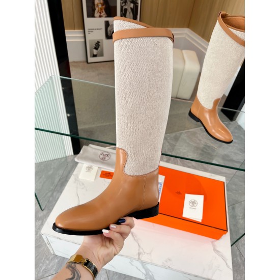 20230923 Factory direct batch P320 (available in stock), the original copy of the popular model comes from HERMES.2023 classic upgraded version, all made of cowhide fabric, with a pigskin lining inside. The super classic Hermes Kelly buckle riding boots. 