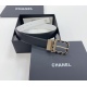 2023.12.14 3.0cm Chanel official website new model, double-sided original calf leather, rotating needle buckle, buckle width 3.0cm... length 75.80.85.90.95.100. Euro, hardware pure copper original mold customization