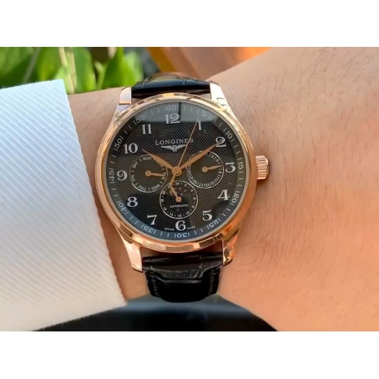 20240408 540. Latest Exclusive Recommendation: Longines ‼️ The Master Craftsman series features a six needle lunar phase wristwatch that exudes simplicity, elegance, and composure! 1. The size of the watch is 40X12 millimeters. Sword shaped Chinese watch 