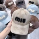 220240401 P50miumiu Miao's perforated baseball cap is fashionable and versatile