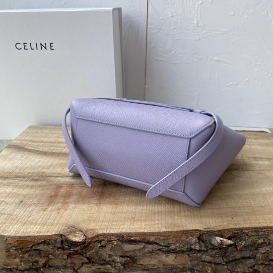 20240315 Latest Color Lilac Purple ❤️ In stock 24Cm900 Celine belt bag catfish bag with palm grain cowhide lining, frosted leather [rose] [rose] [rose] [rose] fashion mainstream of the season, the curvature of the cover, the delicate summary, and the smoo