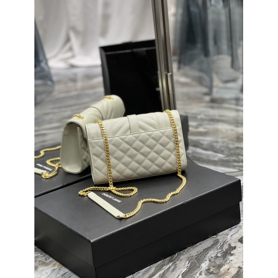 20231128 Batch: 630 # Envelope # White Gold Button Small Grain Embossed Quilted Pattern Genuine Leather Envelope Bag Classic is Eternal, Beautifying the Sky with V-Pattern and Diamondback Caviar Pattern, Very Durable, Italian Cowhide Paired with Bold Y Fa