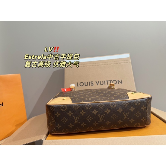 2023.10.1 P235 complete packaging ⚠️ The size 37.29LV Estrella antique handbag has a retro feel and is high-end yet elegant, with a sense of atmosphere. It can be worn for commuting, leisure, dating, and other occasions