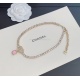 2023.07.23 ch * nel New Pink Crystal Necklace Consistent Z Brass Material