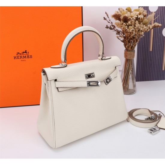 20240317 H ᴇ ʀ ᴍᴇ s K ᴇ ʟʟʏ』 25cm: 610 178cm: 630 ☑  Milk shake white spot instant hair calf all steel hardware exclusive motorcycle version with ultra-high cost performance! The Kelly bag has all the elements and straps, which not only allows for carryin