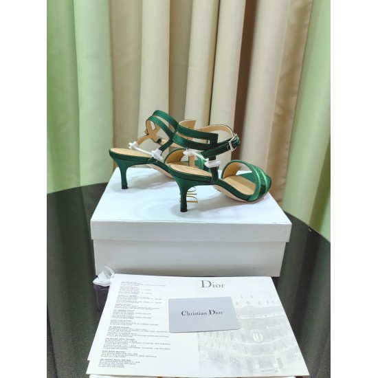 20240413 Factory 280 Popular Edition ✨ DIOR 2023 Early Spring New Top Edition~Original mold opening, 1:1 reproduction, using original Italian last, purchasing level, original order quality. This Dway high-heeled sandal reinterprets Dior's iconic item, sho