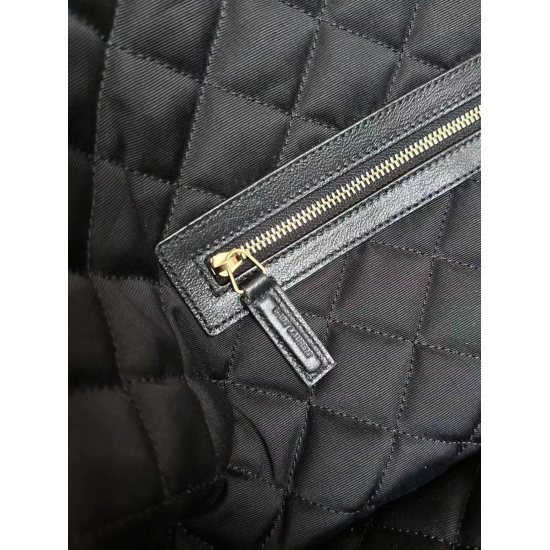 20231128 1330 [Original Leather] 2023 New Travel Bag, ES Quilted Leather Travel Bag Large Travel Bag, Made of Organic Cotton, Decorated with Classic YSL Logo Embroidery, Featuring Top Handle, Padlock and Detachable Leather Bag. Men's universal style, esse
