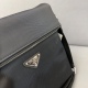 2023.11.06 P140 Prada Original Single Nylon Fabric Shoulder Bag Crossbody Bag Men's Bag features exquisite inlay craftsmanship, classic and versatile physical photography, original factory fabric, high-end quality delivery, small ticket dust bag 26 x 23 c