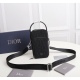 20231126 490 counter genuine products available for sale [original order] Dior Men's Handbag/Phone Bag with genuine matching box model: 2OBCA326YSE_ H03E (Black Cloth Jacquard) Beige and Black Oblique Printed Canvas Front Brass Metal Clad 