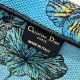 20231126 Large 780 [Dior] Popular Book Tote Shopping Bag, Elephant Blue Embroidery. This Book Tote handbag is inspired by the creative director of women's clothing, Maria Grazia Chiuri, which is a flagship product that embodies Dior's aesthetic. It can st
