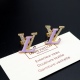 2023.07.11  Lvjia LV Letter Double Layer Earstuds with Enamel and Zircon Inlaid