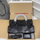 Batch 650 Balenciaga from Balenciaga in 20240324. Italian imported explosive pattern top layer cowhide tassel style small black nail (large bottom length 38cm * 24cm * 12cm) (medium bottom length 30cm * 19cm * 11cm/) (mini bottom length 23cm * 15cm * 15cm