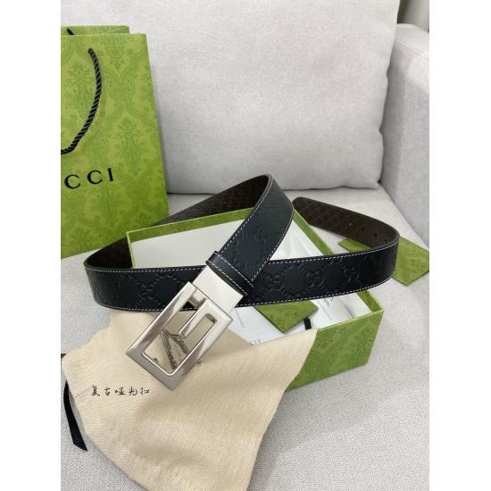 GUCCI. Gucci full set packaging with 3.5cm imported calf leather embossing, genuine 1:1 perfect reproduction on the counter Original cowhide sole, refined from Gucci Signature leather using hot embossing technology, with a thick touch and clear printed pa