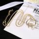 2023.07.23 Chanel Vintage Metal Medieval Necklace Simple Style Super Atmosphere Small Fragrance Double C Neckchain Purchase Grade Brass Material