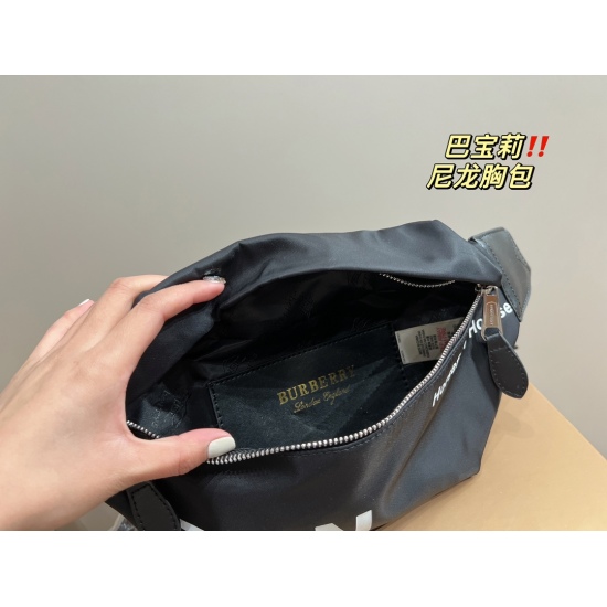 2023.11.17 P175 box matching ⚠️ Size 28.15 Burberry Nylon Chest Bag is versatile and stylish, creating a classic and distinctive bag that is very fashionable and practical