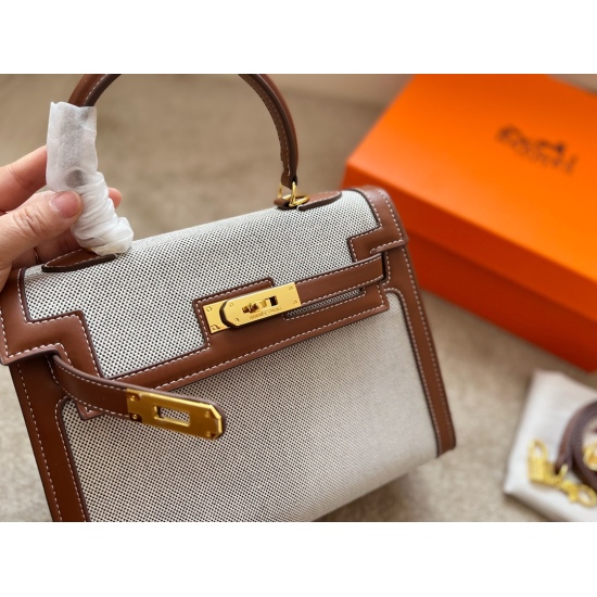 2023.10.29 240 box size: 27 * 21cmH Hermes Kelly is really beautiful for both wife and wife ⚠️ Canvas and cowhide bags are particularly textured
