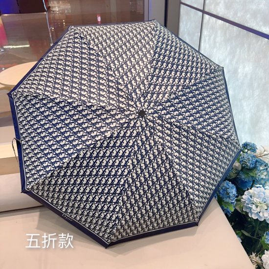 20240402 Special Approval 65 DIOR (Dior) Ten Thousand Year Old Flower 50 Fold Hand Open Folding Umbrella Ultra Light Pocket, Only 18cm, Hot Selling Fashion Index Burst Table, Whether Used in Sunny or Rainy Days, It is Very Beneficial for Original Single G