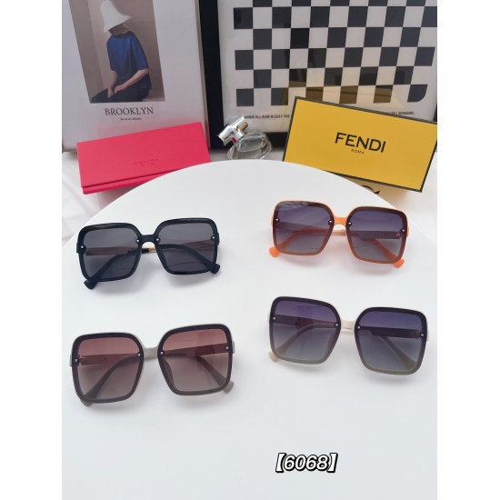 20240330 Brand: FenD (with or without logo light version) Model: 6068 # Description: Women's Polarized Sunglasses: Fashionable Facial Repair Brand Style Fashion Style Live Broadcast Recommended Style