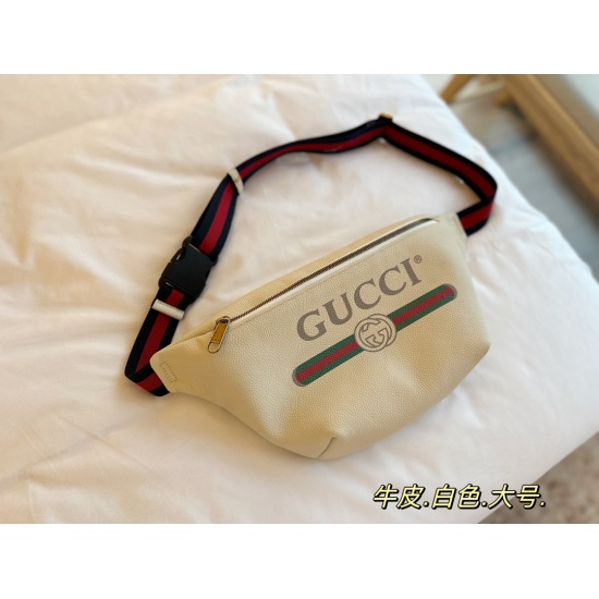 2023.10.03 210 150 (box ➕ The GG top layer cowhide waist pack has a super good feel! Super cool upper body effect Small size: 32cm wide * 18cm high, Large size: 42cm wide * 20cm high