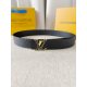 2024/03/06 P175 LV: Summer new men's double-sided waist belt, with one side featuring embossed calf leather top layer and the other side featuring plain calf leather top layer, paired with detachable letter boutique steel buckle, 4.0cm supporting NFC
