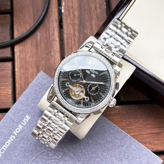 20240417 Unified 670. [Elegant, Classic, and Noble temperament] Patek Philippe Men's Watch Fully Automatic Mechanical Movement Mineral Reinforced Glass 316L Precision Steel Case Precision Steel Band Fashionable, Casual, and Business Essential Size: Diamet