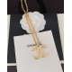 2023.07.23 Latest Light Gold Large CC Necklace Consistent Z Brass Material