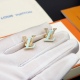 2023.07.11  Lvjia LV Letter Double Layer Earstuds with Enamel and Zircon Inlaid