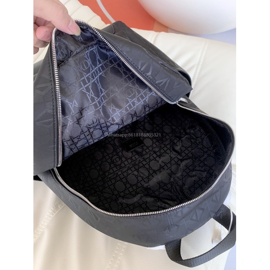 Backpack Original DIOR/Dior 23 New EXPLORER Series Men's CD Jacquard Fabric Backpack, featuring the latest imported canvas and calf leather at the counter. The original order quality is synchronized on the official website and the original hardware does n