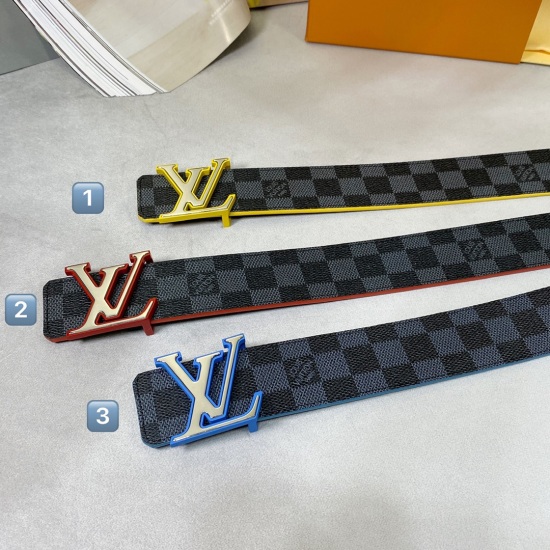 2023.12.14 Width: 40mm LOUIS VUITTON Waist Belt Original Single Quality Double sided Available Width 40mm Counter Number Waist Belt is made of special canvas fabric and imported calf leather, cut into a fresh color scheme. The stainless steel lacquer buck