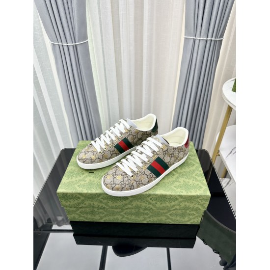 On November 19, 2023, women 250 men 260 top version Gucci 2023 Early Spring Gucci G family small white shoes The latest popular MAC80 sports shoes for couples casual retro old dirty shoes small dirty shoes small white shoes original purchase and developme