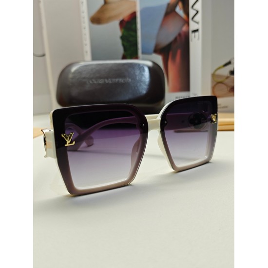 220240401 P90 LV Louis Vuitton Super Quality Women's Sunglasses UV Resistant Round Face Large Frame Sunglasses 2024 New Large Face Slimming Retro Internet Red Glasses