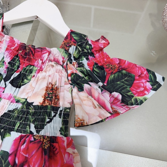 2023.07.01, regarding size issues, please consult customer service after payment. DG, Red Camellia Flower Large Swing, Shoulder Drop, Dual purpose Dress, Elegant and Refreshing Color~