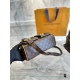 2023.10.1 P255 Vintage and Handsome LV Manhattan Handheld Middle Ancient Bag LV Old Flower Manhattan Small Manhattan Poster Style Handbag Size: 29x21CM Very Academic Style, Vintage and Handsome~Super suitable for street photography, and also a very beauti