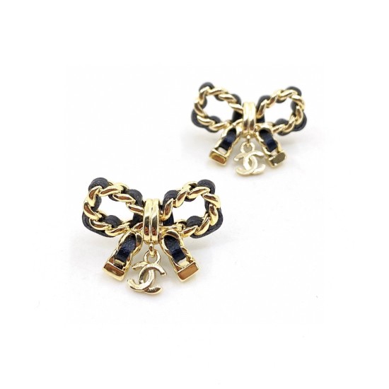 20240413 p65 [ch * nel Latest Bow Earrings] Consistent ZP Brass Material