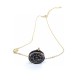 20240413 p70ch * nel Latest Black Circular Resin Necklace Made of Consistent ZP Brass Material