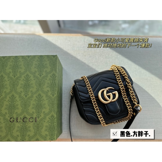 On March 3, 2023, the size of the 205 box is 18 * 17cmGG Marmont Square Fat Gucci. The new cute and stunning new model is definitely the next big hit for babies!