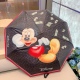 20240402 Special Approval 65 Coach, New Disney Co branded Three fold Automatic Folding Umbrella, Sunny Sunshade, Rainy Sunshade, Original Order OEM Quality with UV Protection Coating, Length 30cm, Easy to Carry Outside. 2 Colors